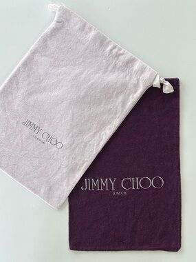 JIMMY CHOO London Cotton Purple & Lavender Dust Bags (2)